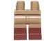 Hips and Legs with Molded Reddish Brown Lower Legs / Boots  Pattern