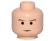 Minifigure, Head Brown Thin Eyebrows, Black Chin Dimple, Neutral Pattern